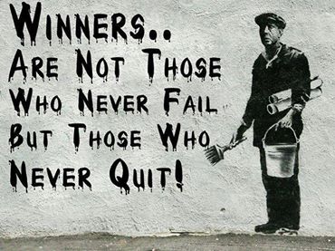 winners are those who never quit